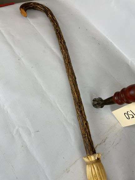 Piano Stool with Claw Feet & Berea College Broom