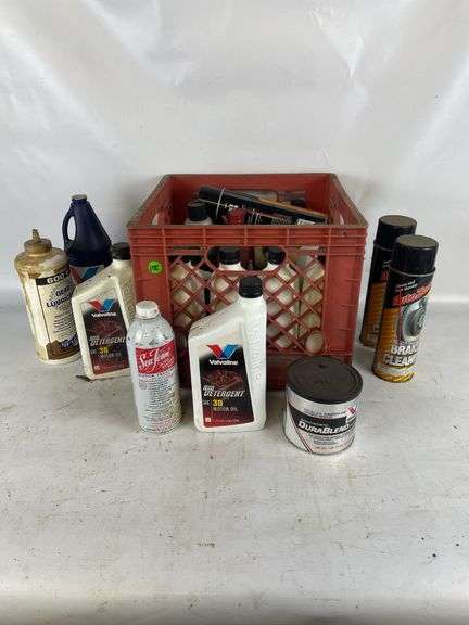 Mixed Lot of Automotive Lubricants, Oil, and Brake Cleaner