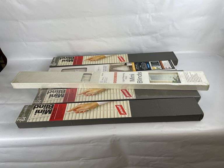Lot of 6 Vinyl 1-inch Mini Blinds
