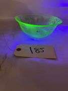 Uranium Green Depression Glass Bowl