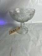Uranium Clear Sunk Daisy Dish