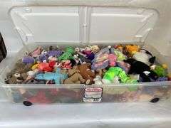 Large Tote of Collectible Plush Toys