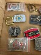 Lot of 14 Collectible Belt Buckles: Pepsi, 1982 World's Fair, Eagle, Cincinnati Zoo & More