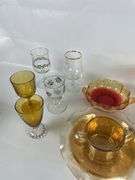 Amberina Glassware & UPS Commemorative Plates