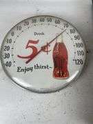 Coca-Cola Thermometer and Light-Up Clock