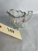 Uranium Glass Creamer and Sugar Bowl Set