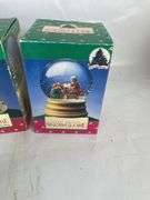 Winnie the Pooh Clock, Snow Globes, Musical Figurine and Stoneware Lot