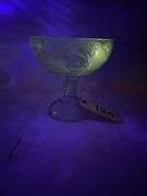Uranium Clear Sunk Daisy Dish