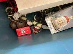 Christmas Holiday Decor Lot: Ornaments, Tree, Decor