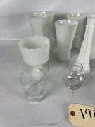 Assorted Milk Glass Collection - Vases, Bowls, and More