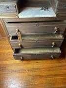 Walnut Dresser with Marble Top and Mirror