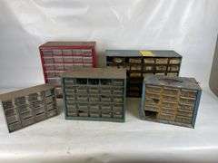 Lot of 5 Bolt Bins with Contents