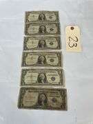Lot of 6 Silver Certificate $1 Bills