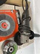Angle Grinder with Grinding and Cut-Off Wheels