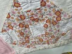 Handmade Pink Patchwork Quilt - 56" x 74"