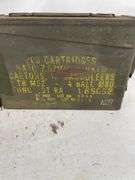 Two Military Metal Ammunition Storage Boxes