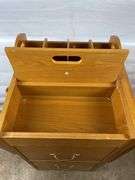Wooden Filing Cabinet with Organizer and Slide-Out Table