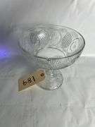 Uranium Clear Sunk Daisy Dish
