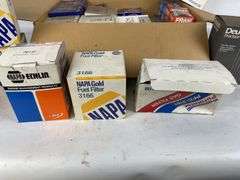 Assorted Fuel and Oil Filters: NAPA, STP, FRAM, and More