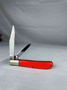 Kutmaster USA Two-Blade Pocket Knife with Orange Handle