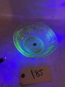 Uranium Green Depression Glass Bowl