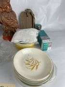 Glassware, Owl Figurines, Toilet Paper Holder and More