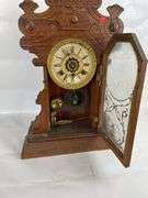 Attleboro Ornate Wooden Mantle Clock