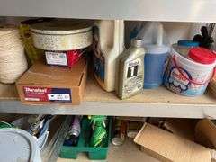 Garage Shelf with Assorted Items