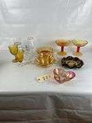 Amberina Glassware & UPS Commemorative Plates