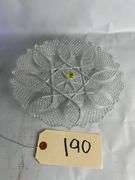 Uranium Clear Hobnail Pattern Dish
