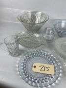 Collection of Clear Glassware - Bowls, Plates, and More