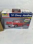 1957 Chevy Hardtop 1:24 Model Kit & 1/18 Porsche 911 Model Car
