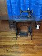 Damascus Treadle Sewing Machine with Accessories