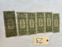 Lot of 6 Silver Certificate $1 Bills