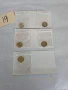 Collection of Five Ronald Reagan Presidential Dollar Coins
