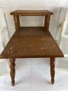 Wooden Side Table and Two Sterlite Drawer Storage Units