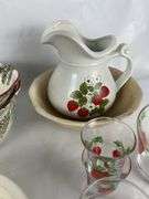 Mixed Glassware Lot: Pitcher, Bowls, and More