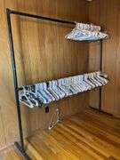 Black Metal Clothing Rack with Hangers