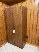 Wood Grain Double Door Storage Cabinet