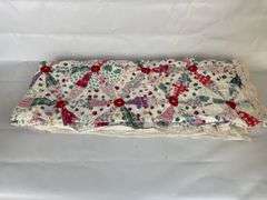 Handmade Quilt with Floral and Geometric Patchwork