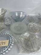 Collection of Clear Glassware - Bowls, Plates, and More