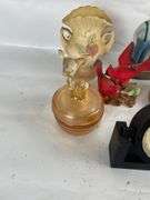 Boxes of Assorted Figurines, Clock, and Decorative Items