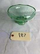 Green Uranium Glass Mixing Bowl