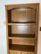 Wooden Bookcase with Cabinet Doors