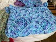 Handmade Crocheted Afghans, Scarves and Dollies