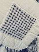 Blue and White Patchwork Quilt - 82" x 80"