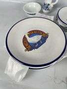 Blue & White Country Goose Dish Set with Plates, Bowls and Vinegar Bottle