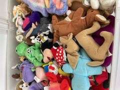 Large Tote of Collectible Plush Toys