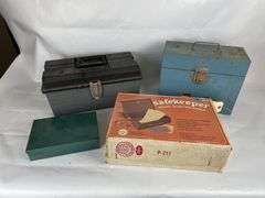Metal File Organizer, Toolbox, Safekeeper Box, and Water Gremlin Display