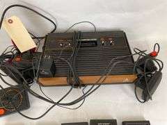 Atari 2600 Console with Games and Controllers
